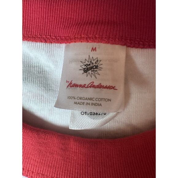 HANNA ANDERSSON UNISEX GRINCH LONG JOHN PJ TOP & Bottom SIZE M EUC - Picture 3 of 12